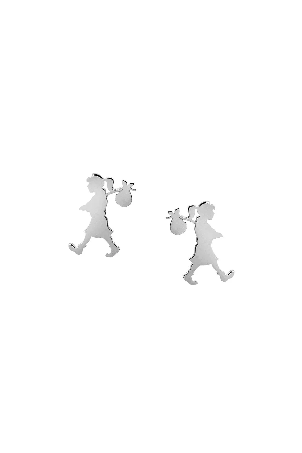 Runaway Girl Studs Silver sold by Karen Walker