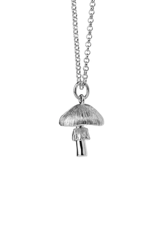 Mushroom Necklace Silver sold by Karen Walker