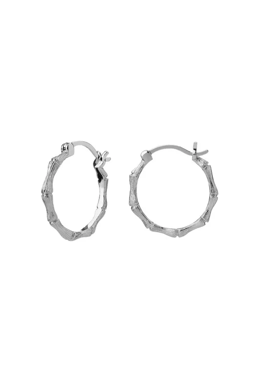 Bamboo Hoops Silver sold by Karen Walker