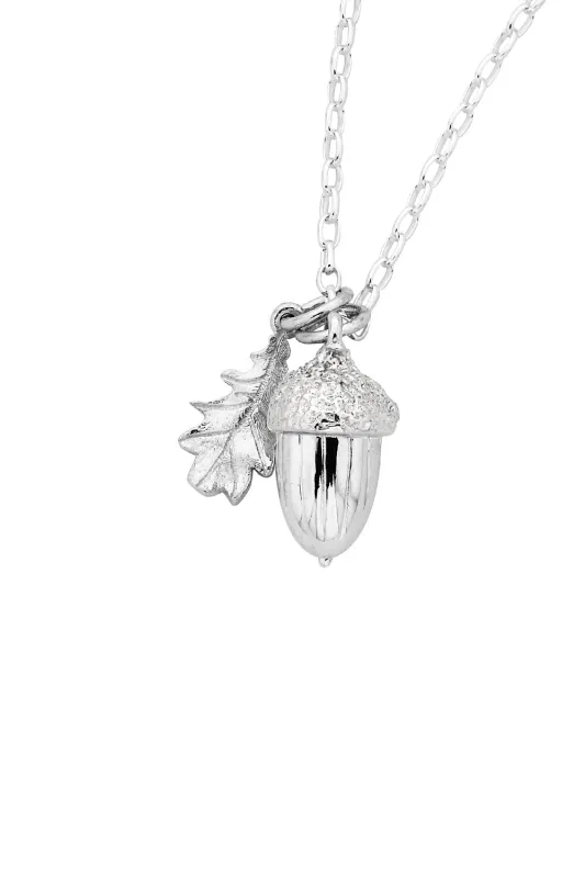 Acorn & Leaf Pendant Silver sold by Karen Walker