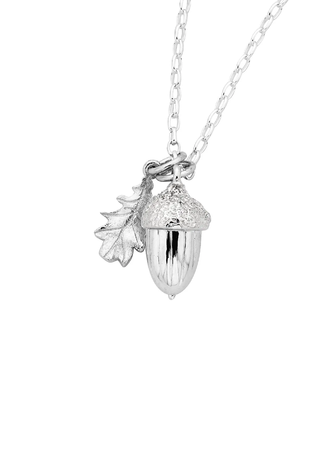 Acorn & Leaf Pendant Silver sold by Karen Walker