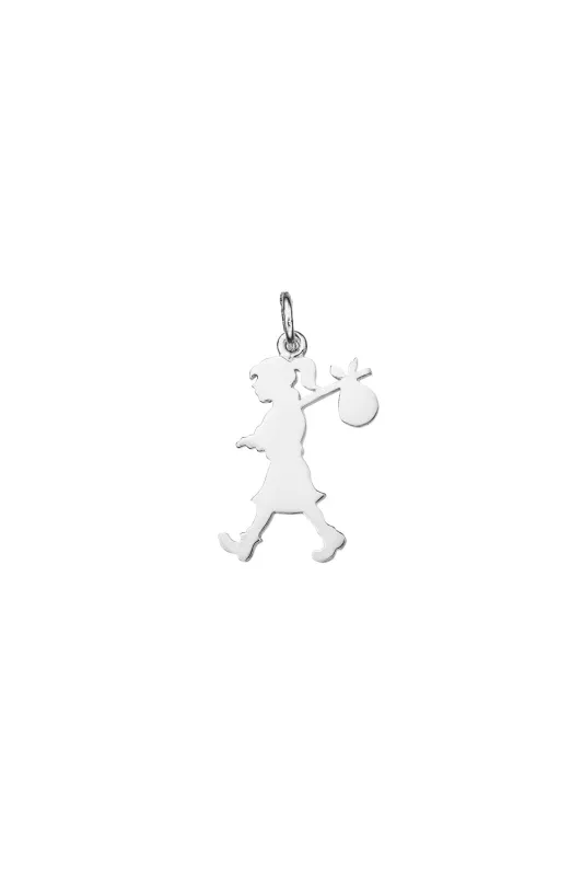 Runaway Girl Large Charm Silver sold by Karen Walker