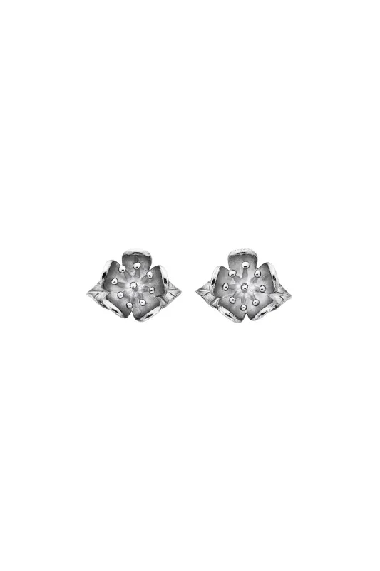 Single Flower Studs Silver sold by Karen Walker