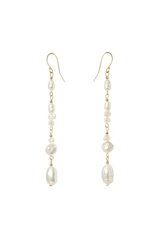 Scattered Pearl Long Earring sold by Karen Walker