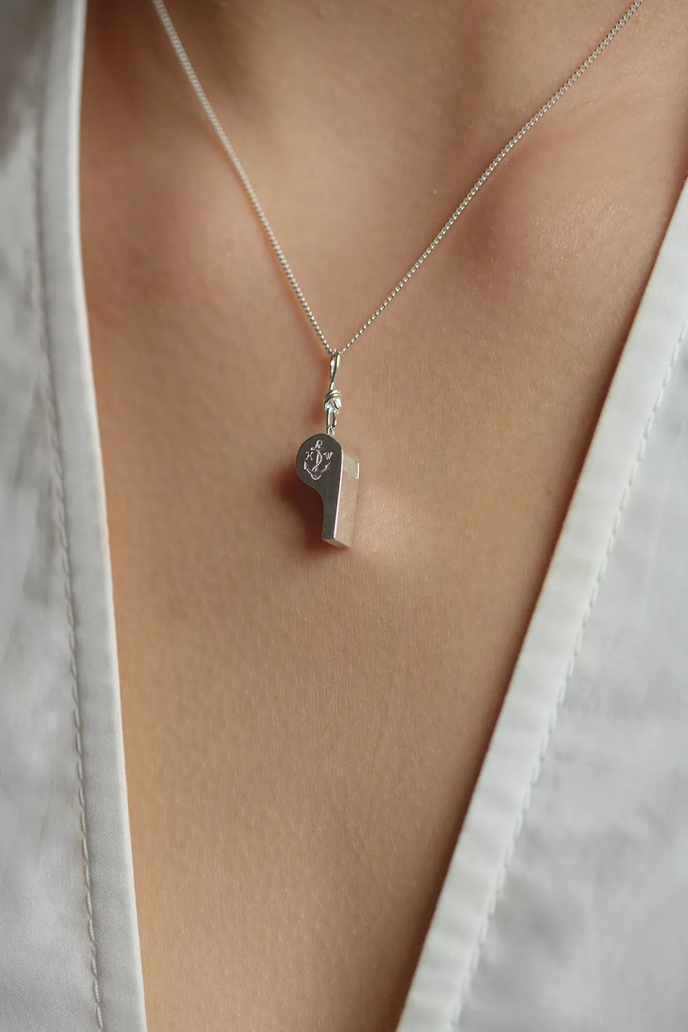Navigator's Whistle Necklace Silver sold by Karen Walker product image thumbnail 2