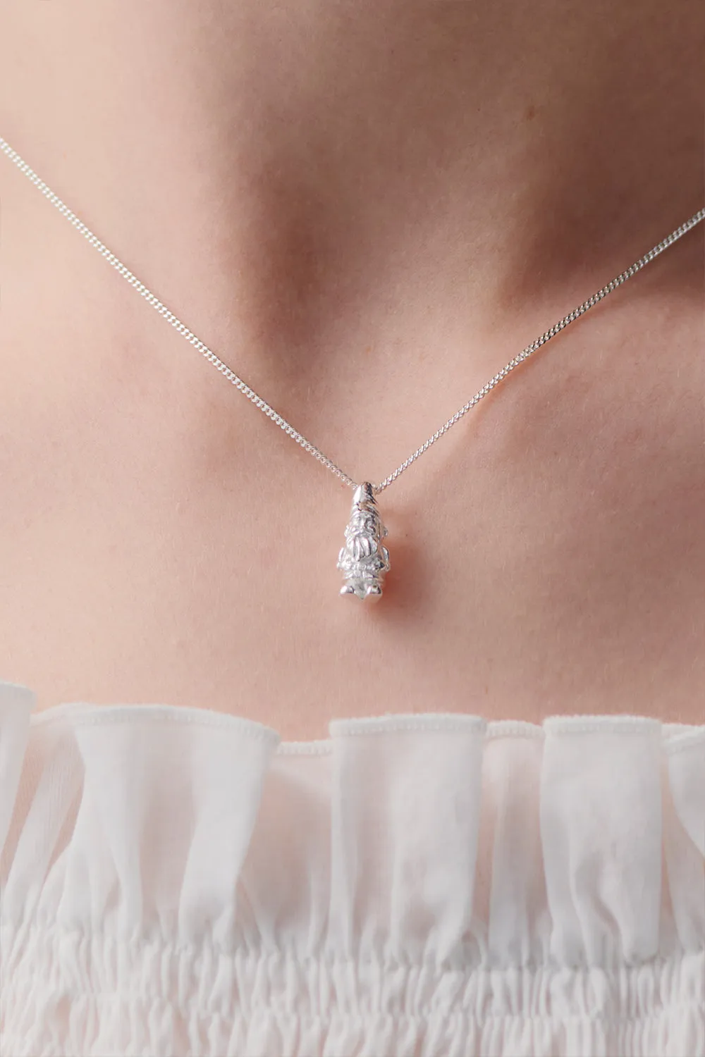 Mr Gnome Necklace Silver sold by Karen Walker