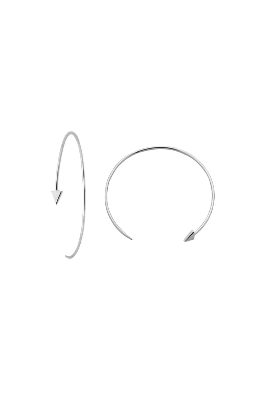 Kinetic Hoop Earrings Silver sold by Karen Walker