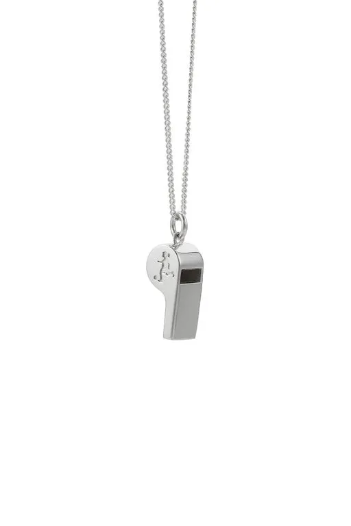 Runaway Soccer Girl Whistle Necklace Silver sold by Karen Walker