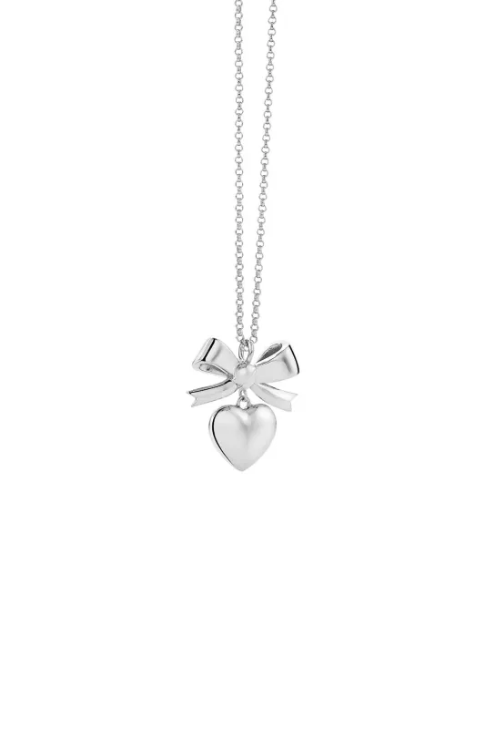 Superlove Bow Necklace Silver sold by Karen Walker
