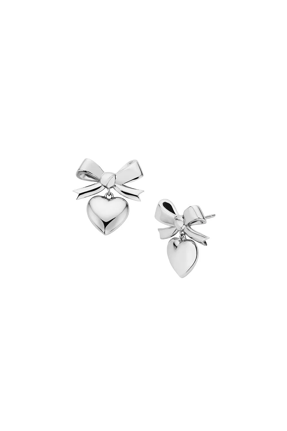 Superlove Bow Earrings Silver sold by Karen Walker