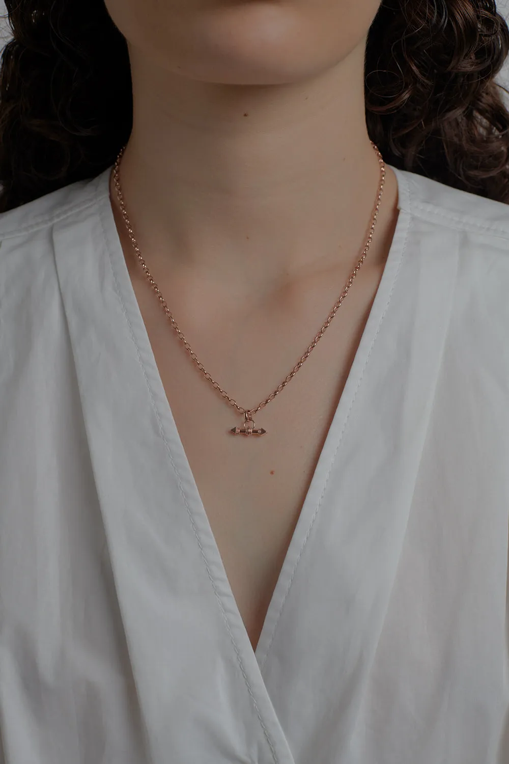 Arrow Fob Chain Rose Gold sold by Karen Walker