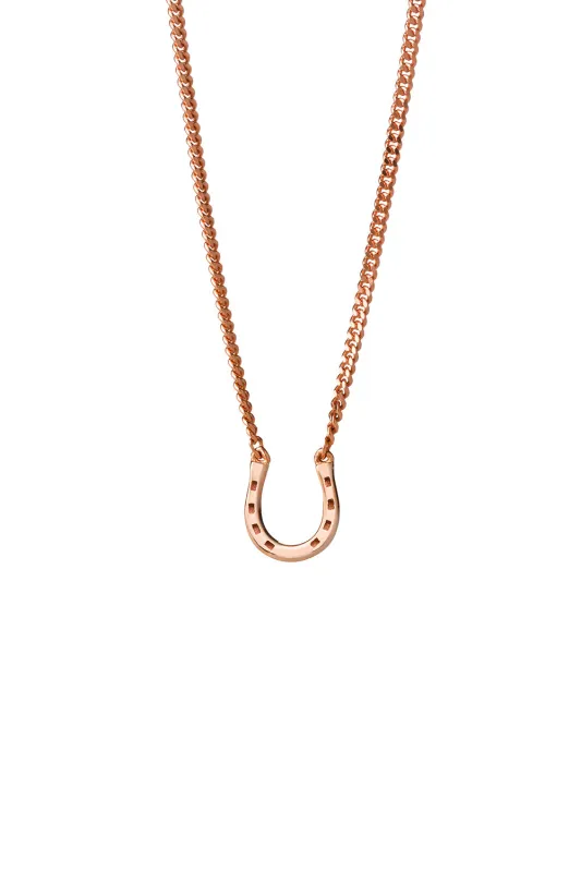 Mini Horseshoe Necklace Rose Gold sold by Karen Walker
