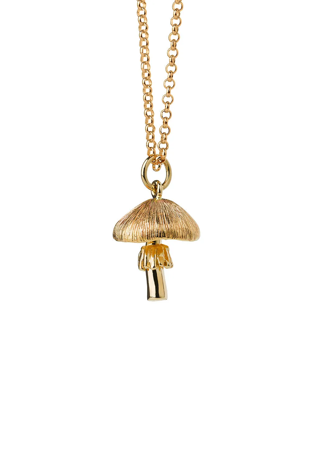 Mushroom Necklace Gold sold by Karen Walker