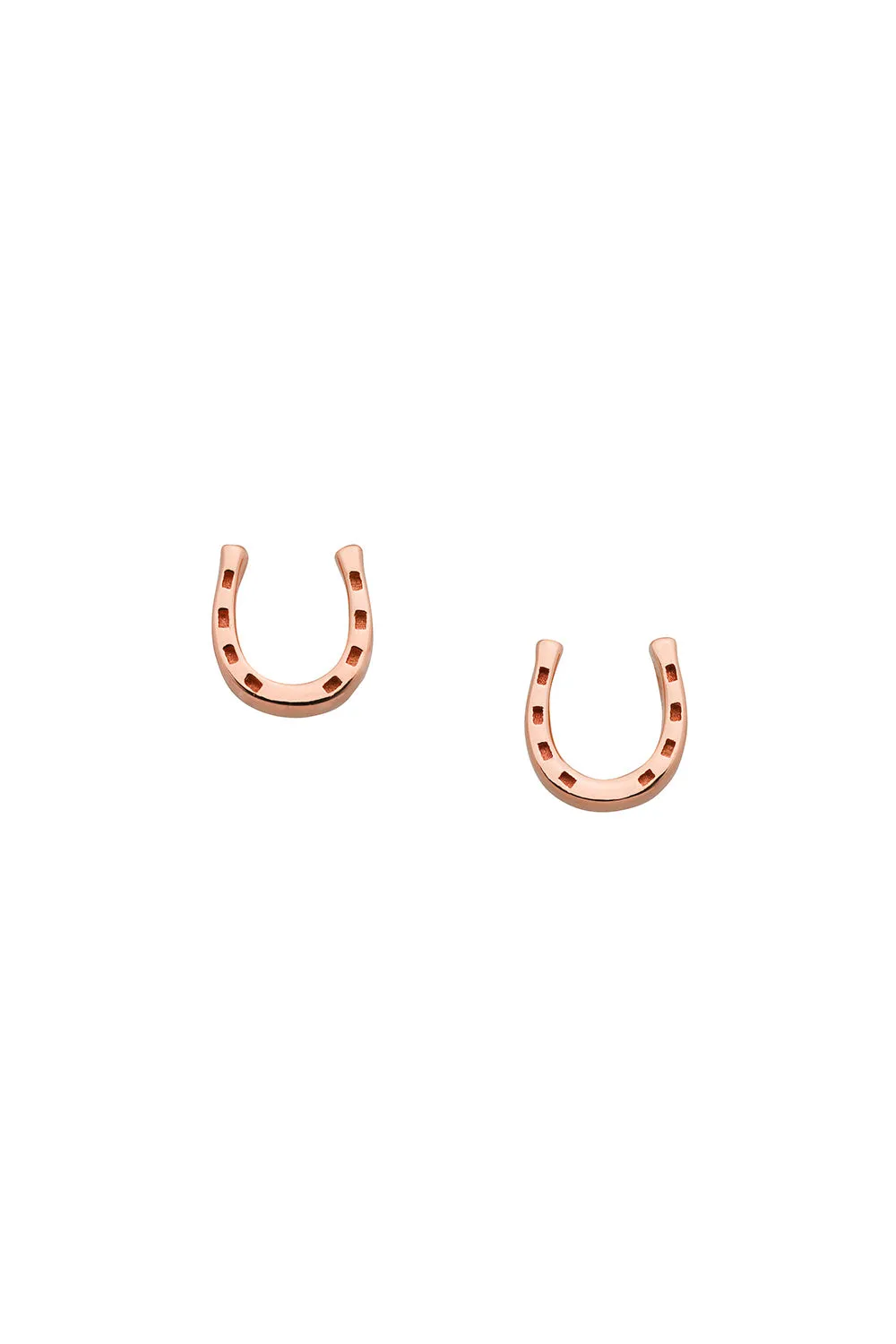 Mini Horseshoe Studs Rose Gold sold by Karen Walker
