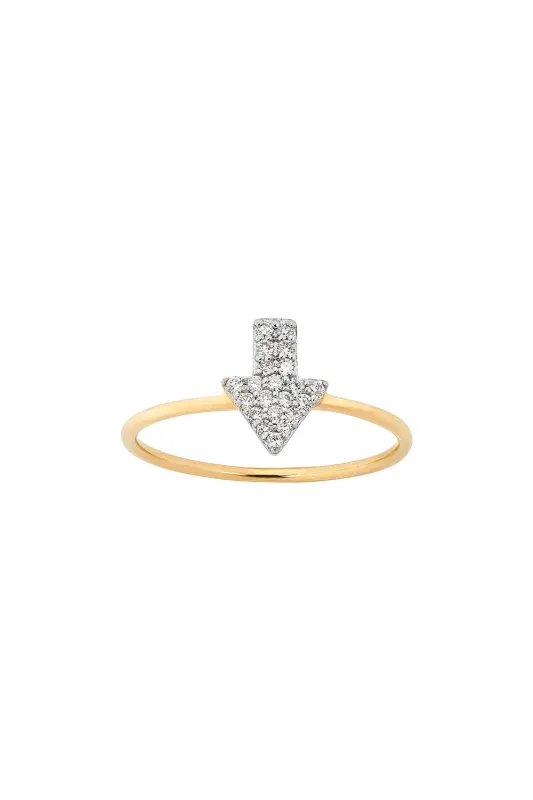 Diamond Superfine Arrow Ring, 9ct Gold, .13ct Diamond sold by Karen Walker