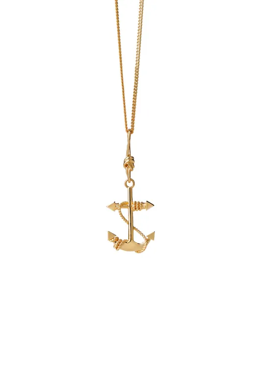 Anchor Necklace Gold sold by Karen Walker