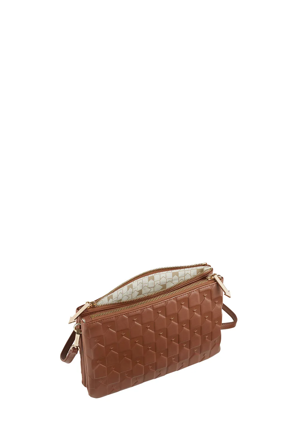 Monogram Double Zip Pouch Chestnut sold by Karen Walker product image thumbnail 3
