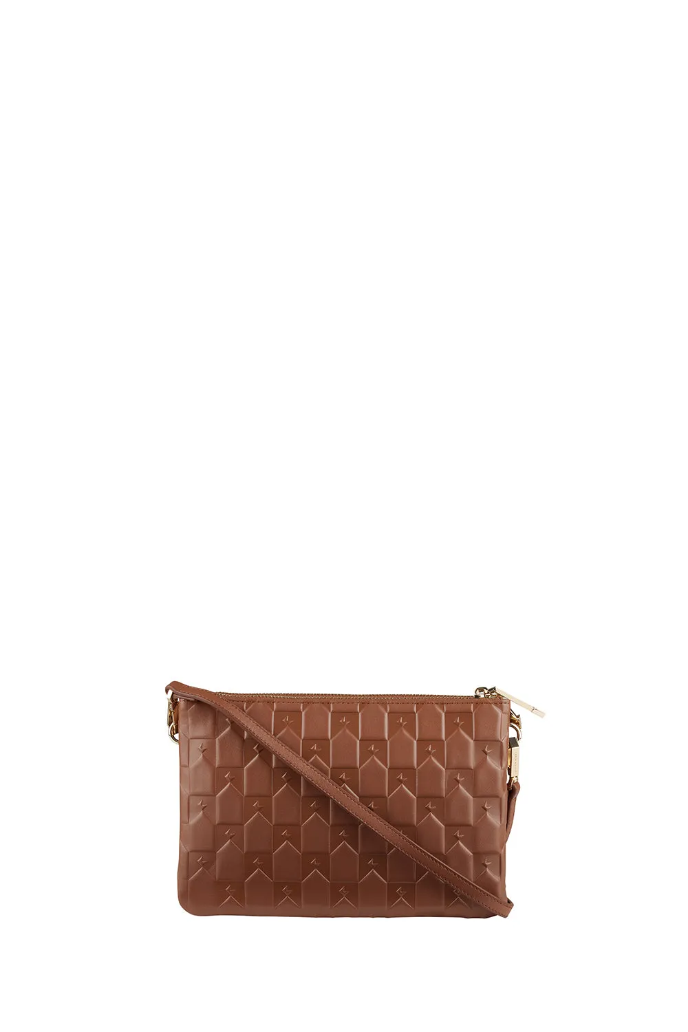 Monogram Double Zip Pouch Chestnut sold by Karen Walker product image thumbnail 2