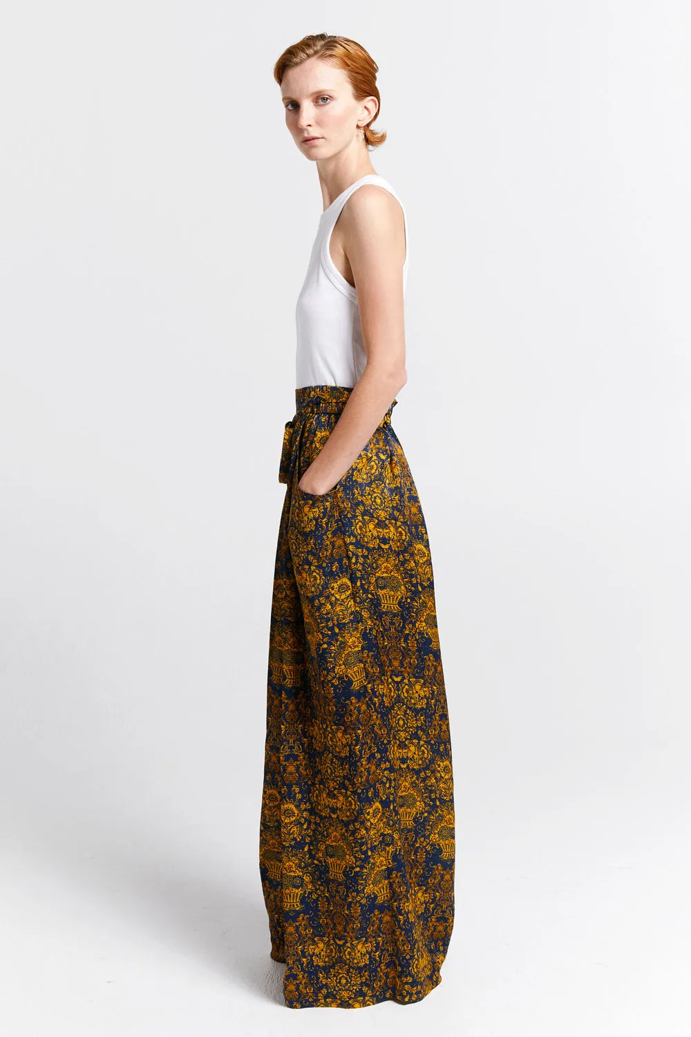 Curio Palazzo Pants Navy/Antique Gold sold by Karen Walker product image thumbnail 2