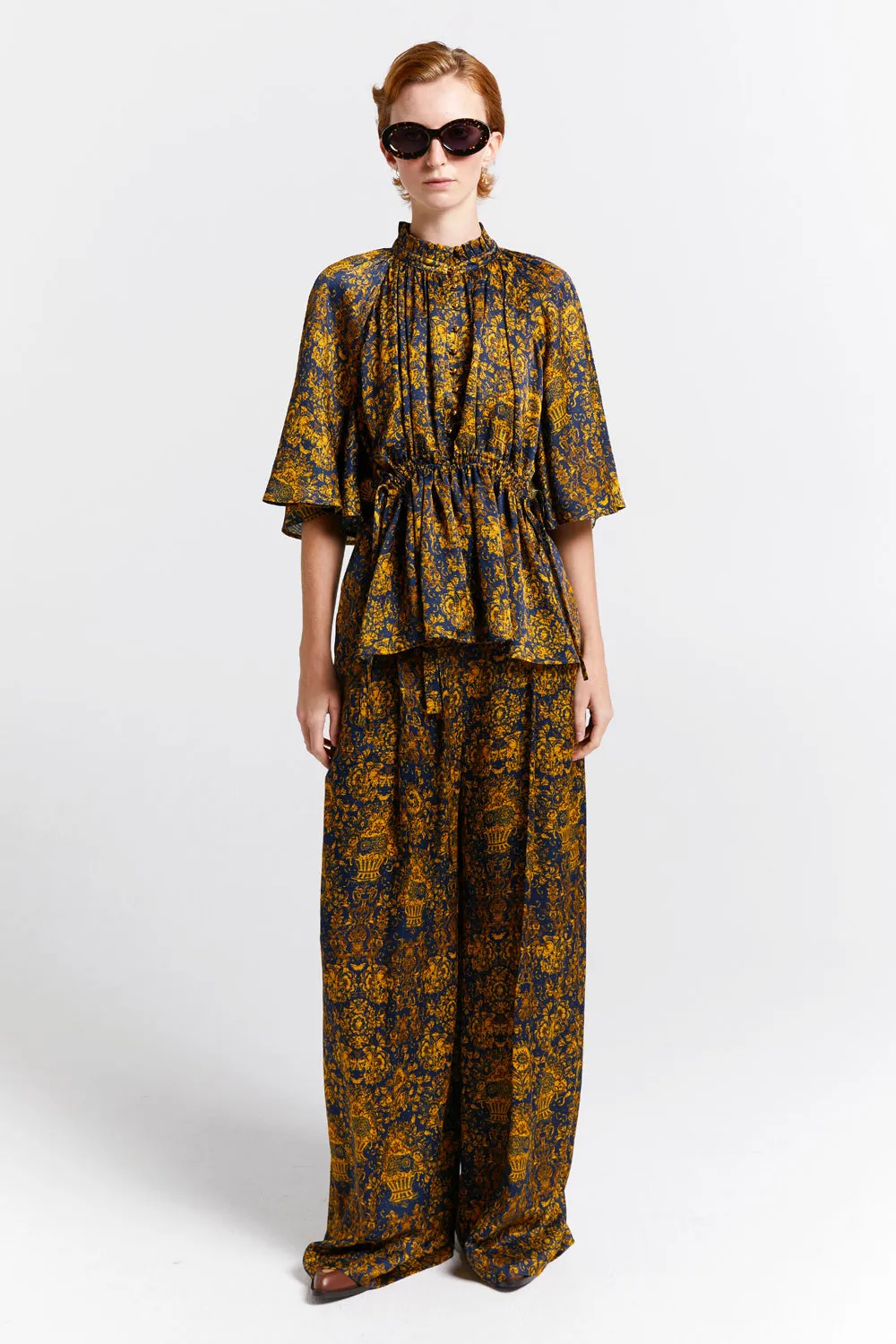 Curio Palazzo Pants Navy/Antique Gold sold by Karen Walker product image thumbnail 4