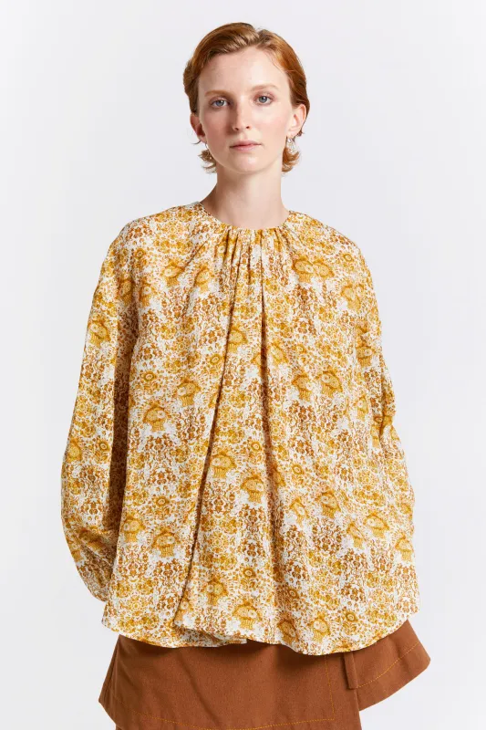 Heirloom Blouse Off-White/Antique Gold sold by Karen Walker