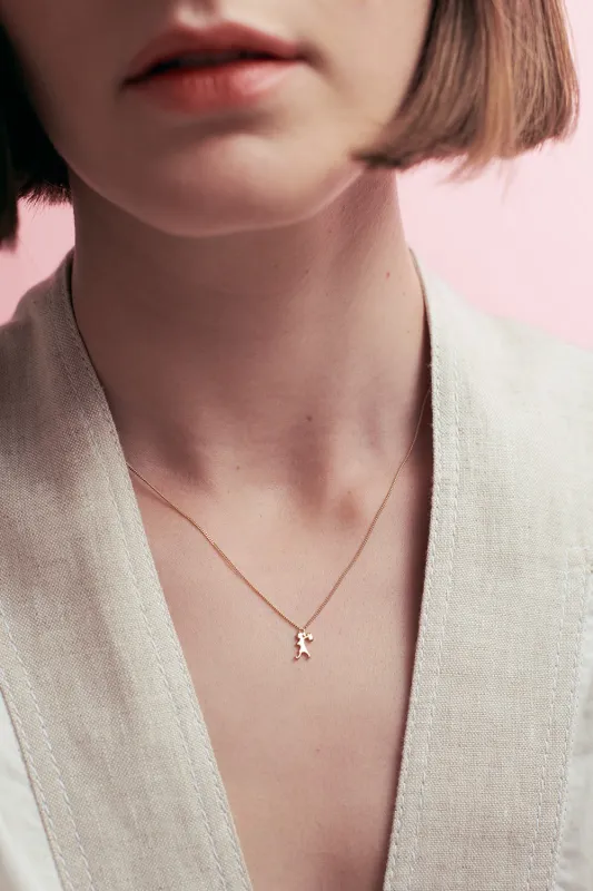 Mini Runaway Girl Necklace Gold sold by Karen Walker