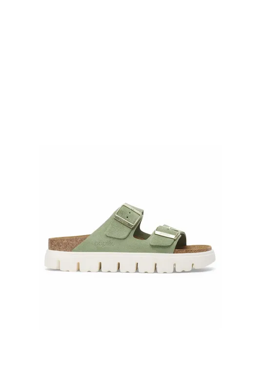 Arizona Chunky Suede Narrow Fit Green Tea sold by Karen Walker