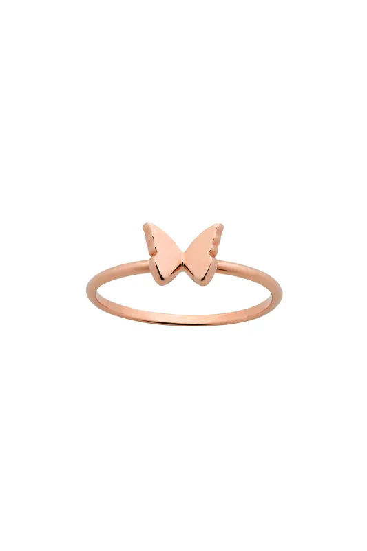 Mini Butterfly Ring Rose Gold sold by Karen Walker