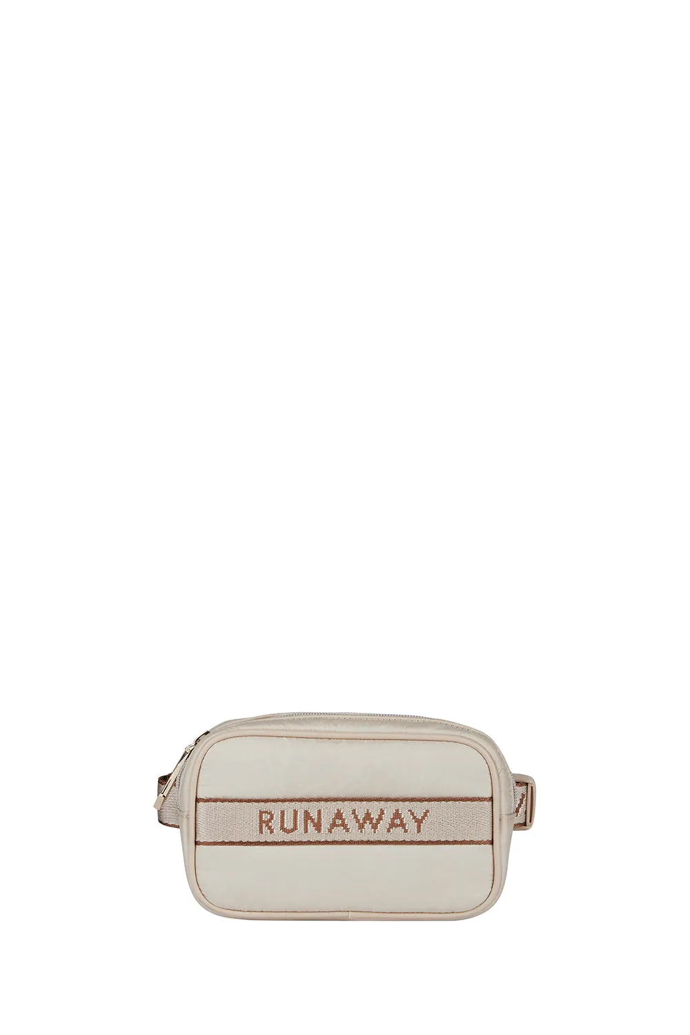 Runaway Mini Belt Bag Macadamia/Chestnut sold by Karen Walker