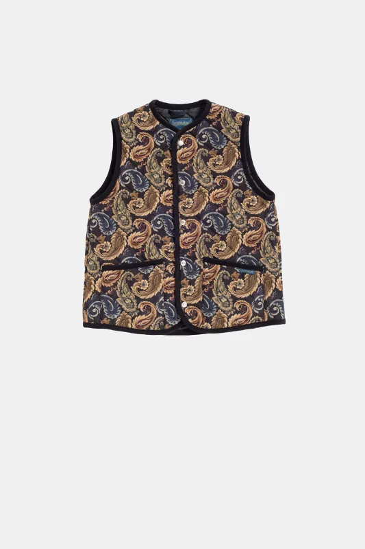 Jacquard Cocoon Thornham Navy Goberline sold by Karen Walker