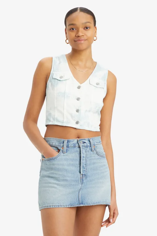 Bella Denim Corset Maybe Blue Trucker Blue sold by Karen Walker