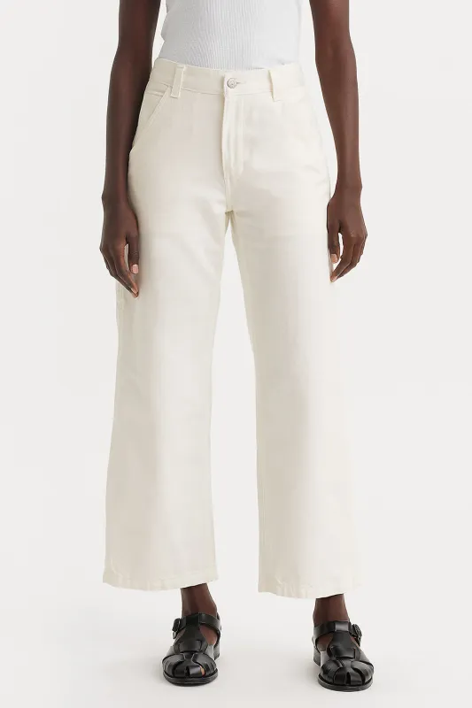 Lightweight Baggy Carpenter Jeans Serenity Now White made by Levi's