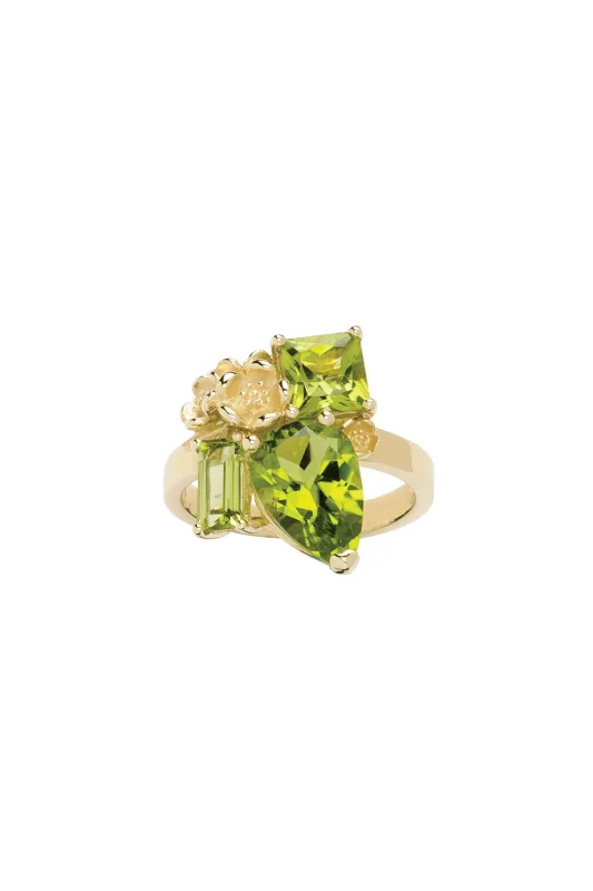 Rock Garden Ring Gold & Peridot sold by Karen Walker