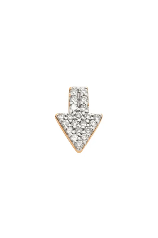 Superfine Arrow Stud Half, 9ct Gold, .125ct Diamond sold by Karen Walker