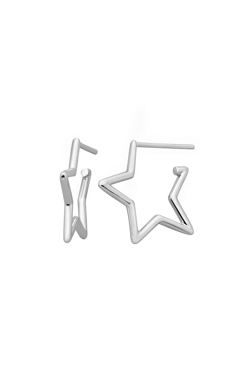 Star Outline Earrings Silver sold by Karen Walker
