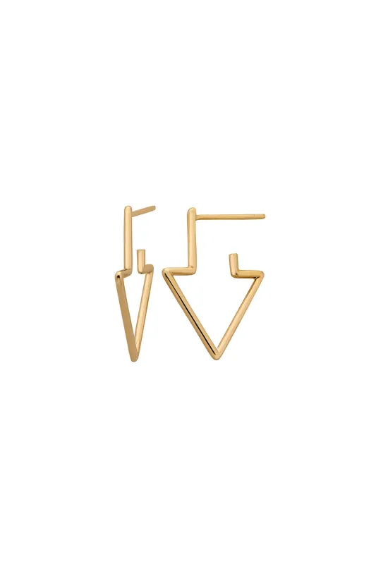 Runaway Arrow Earrings Gold sold by Karen Walker