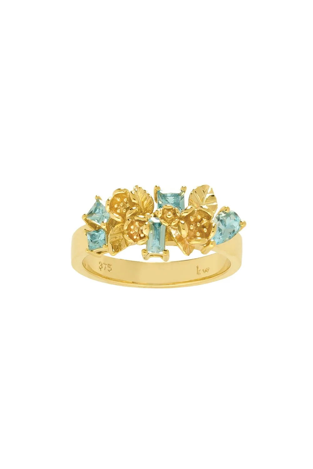 Rock Garden Flowers Ring Gold & Topaz sold by Karen Walker