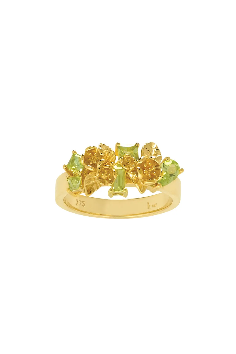Rock Garden Flowers Ring Gold & Peridot sold by Karen Walker