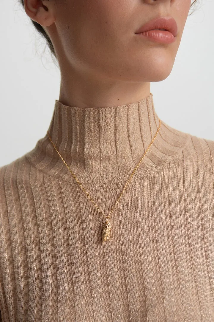 Owl Necklace Gold with Garnet sold by Karen Walker product image thumbnail 2