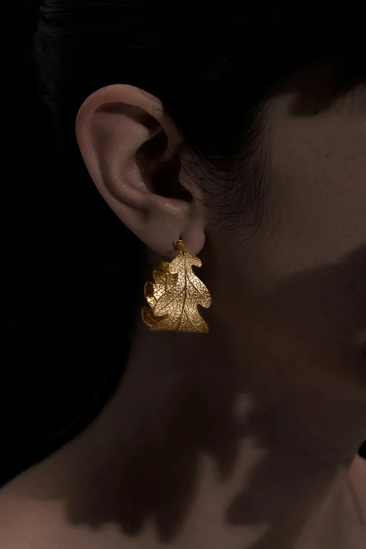 Oak Leaf Earrings Gold sold by Karen Walker product image thumbnail 2