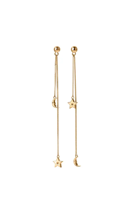 Moon and Star Pendulum Gold sold by Karen Walker
