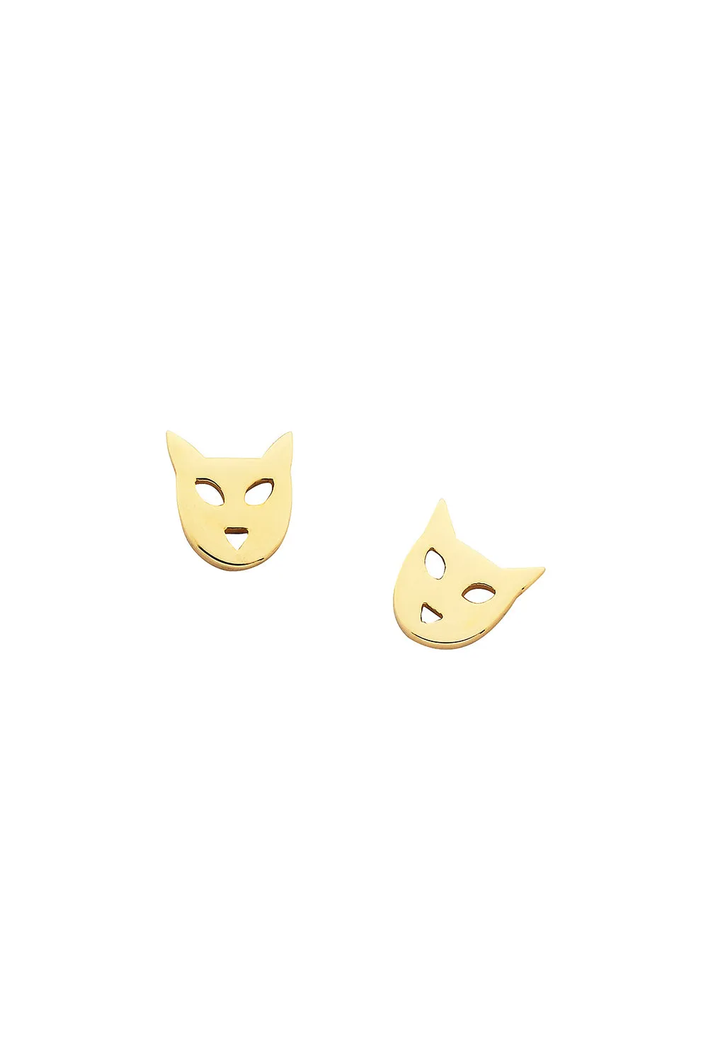 Mini Cat Studs Gold sold by Karen Walker