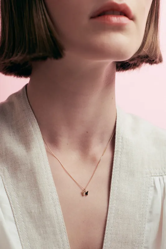 Mini Butterfly Necklace Gold sold by Karen Walker