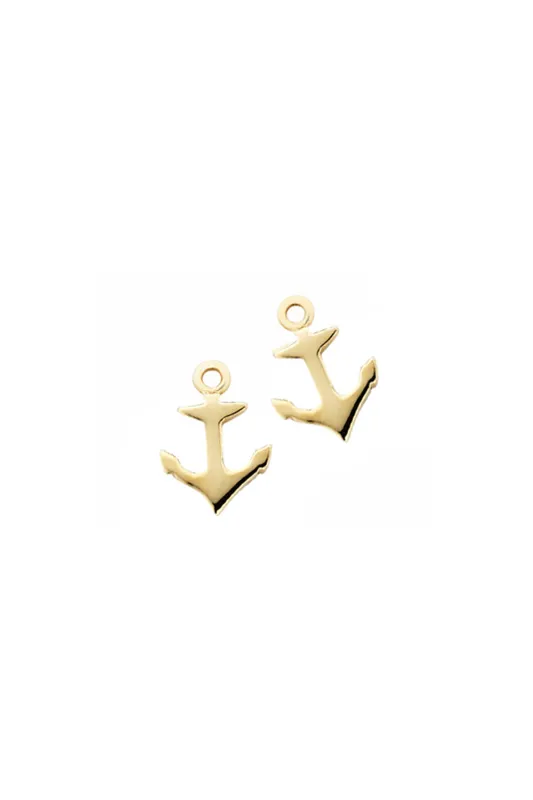 Mini Anchor Studs Gold sold by Karen Walker
