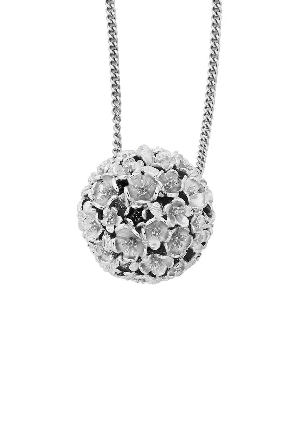 Large Flower Ball Pendant Silver sold by Karen Walker