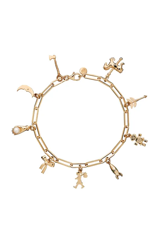 Full Adventure Charm Bracelet Gold sold by Karen Walker