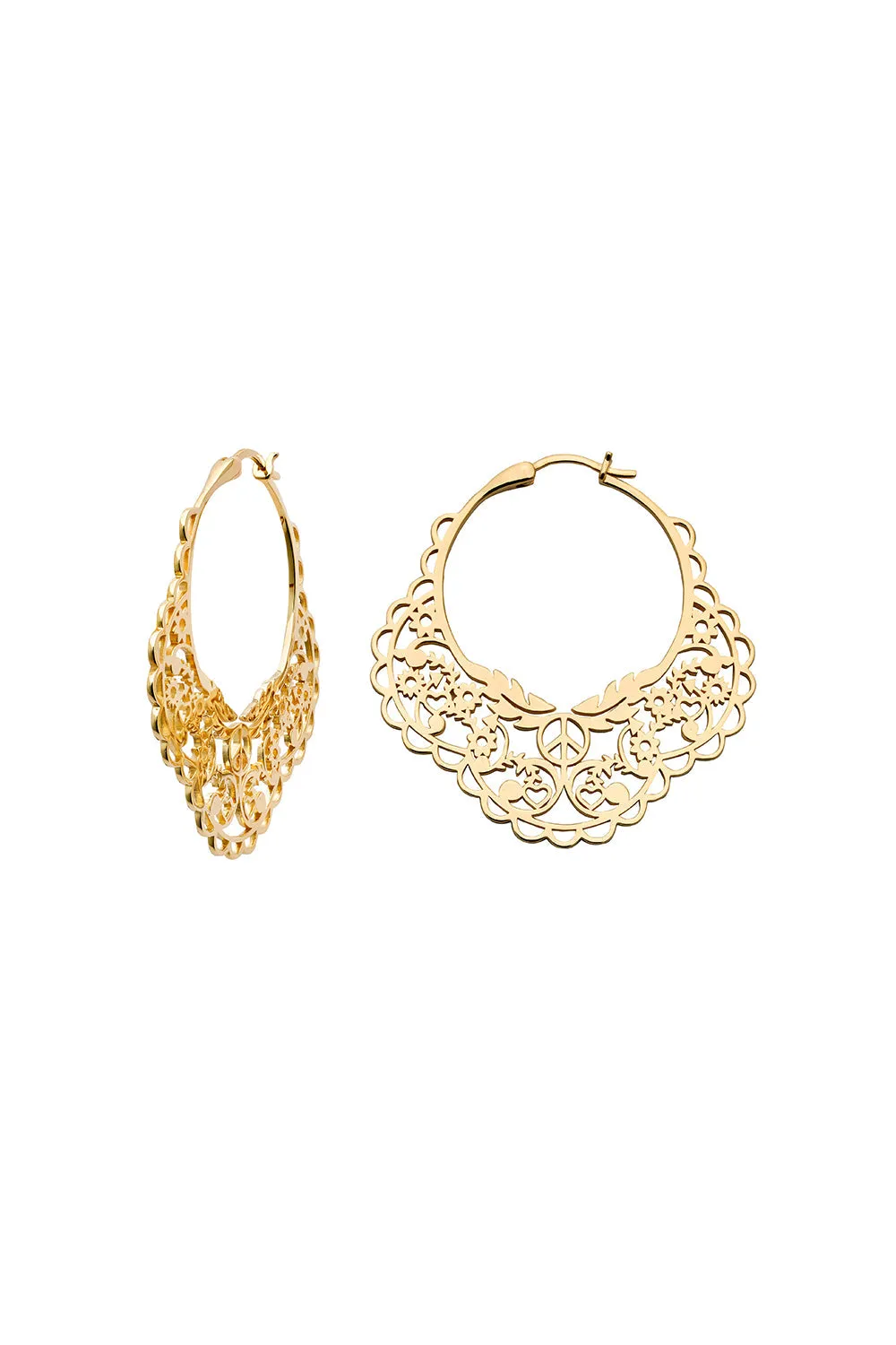 Filigree Hoops Gold sold by Karen Walker