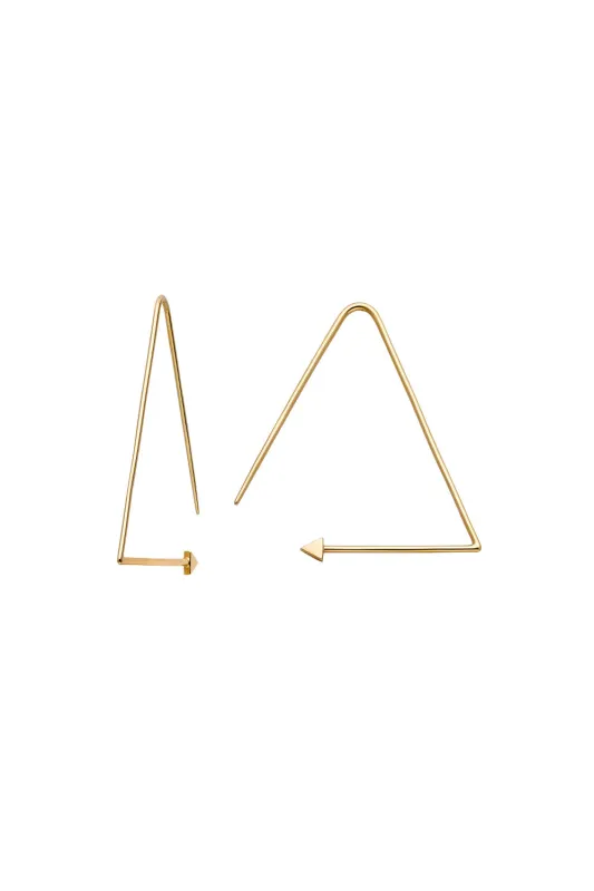 Equilateral Hoops Gold sold by Karen Walker