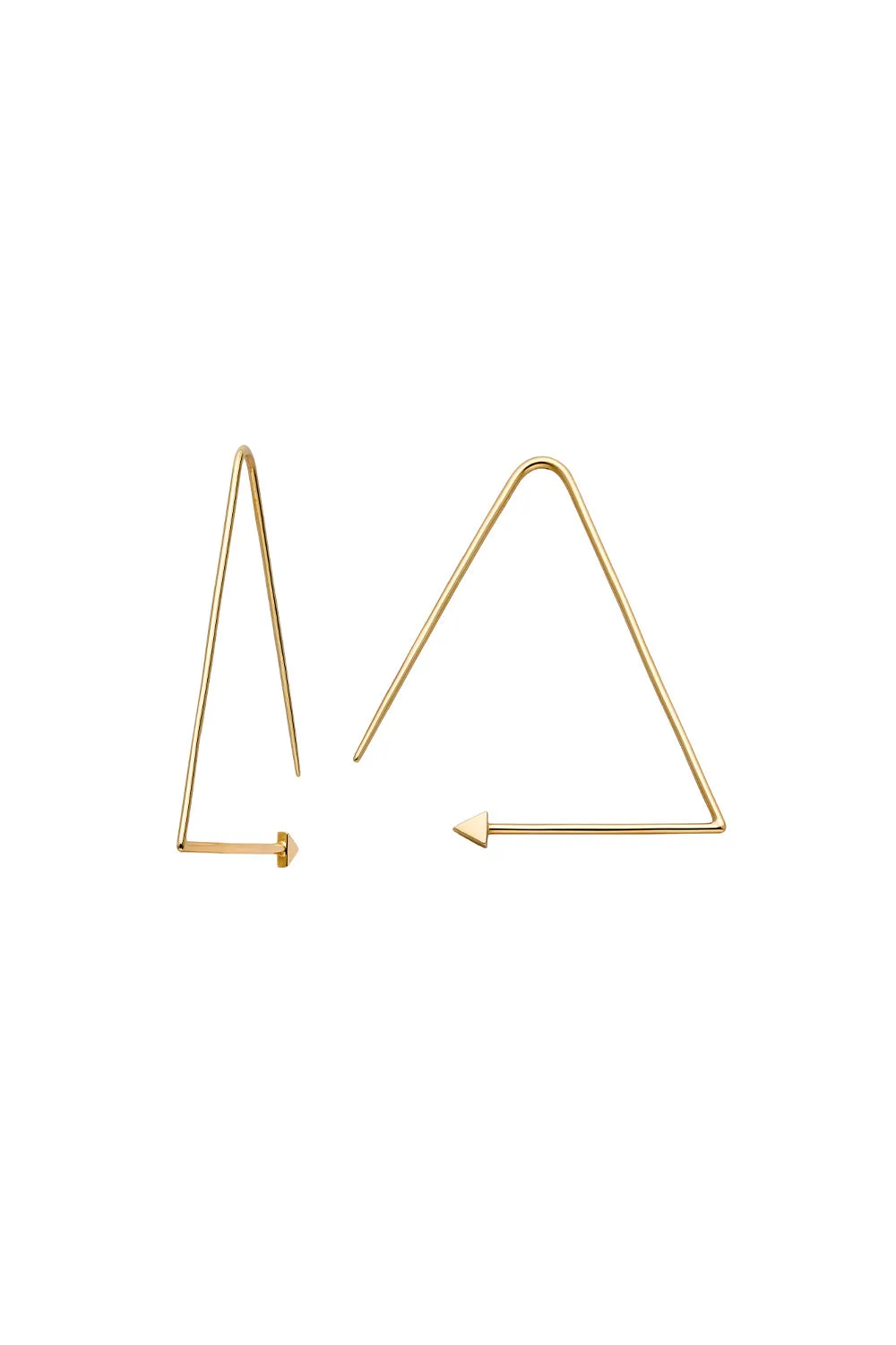 Equilateral Hoops Gold sold by Karen Walker