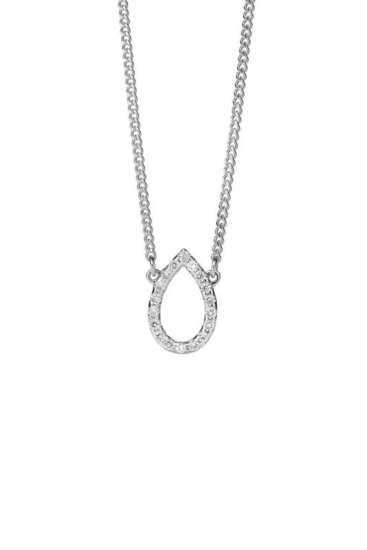Capsule Diamond Necklace, 9ct White Gold, .12ct Diamond sold by Karen Walker
